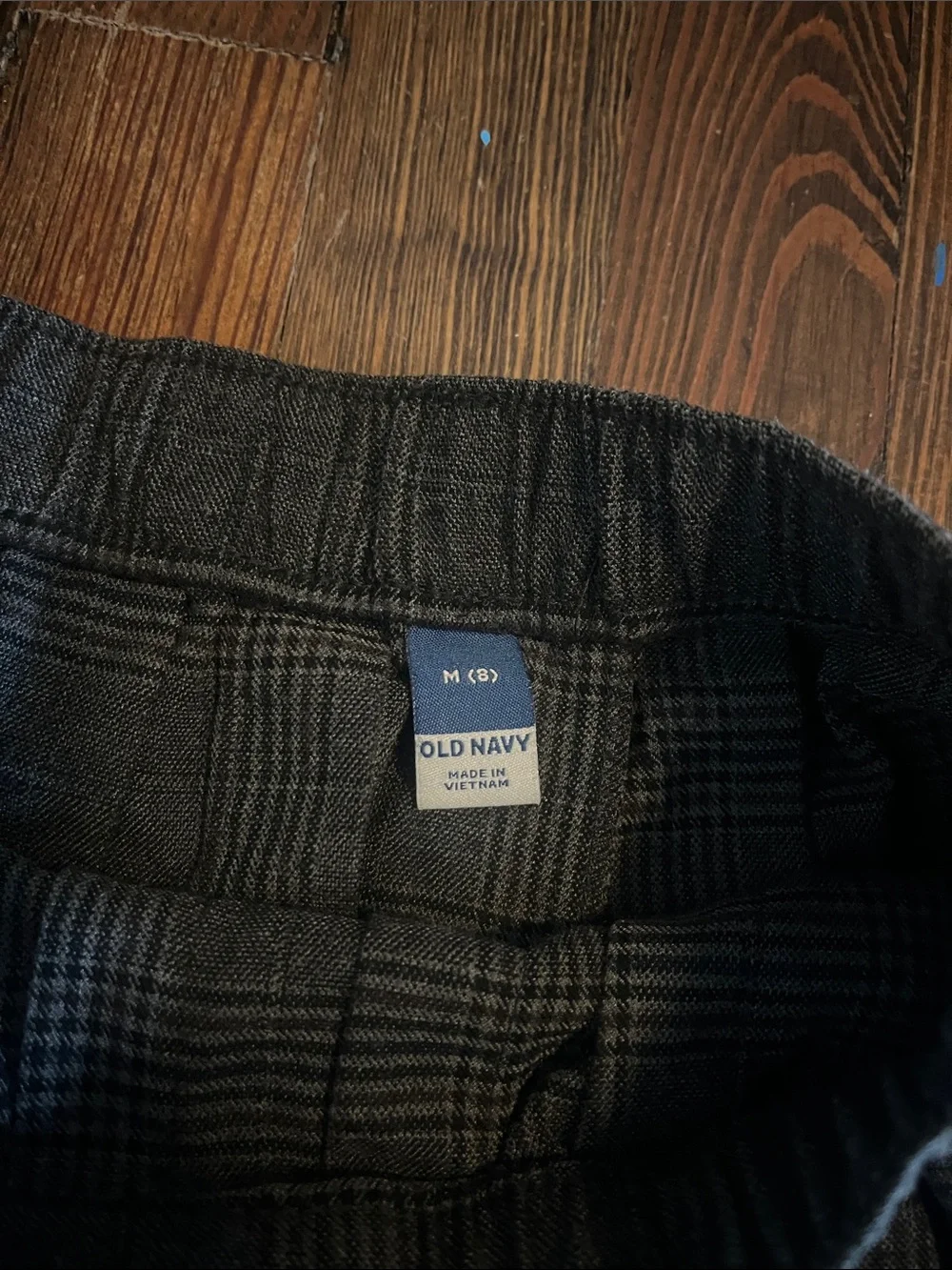 Old Navy Girls Gray Plaid Pleated Skirt